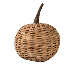 Threshold Large Woven Wicker Pumpkin Gourd Farmhouse Decor, Rare Discontinued